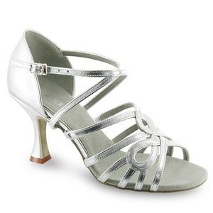 New Elegant Silver Bloch Valeria Latin Dance Shoes Size 6